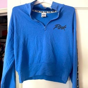 Victoria Secret Pink Half Zip Campus Sweatshirt